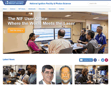 Tablet Screenshot of lasers.llnl.gov