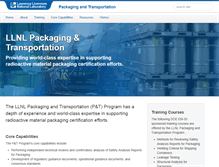 Tablet Screenshot of packaging.llnl.gov